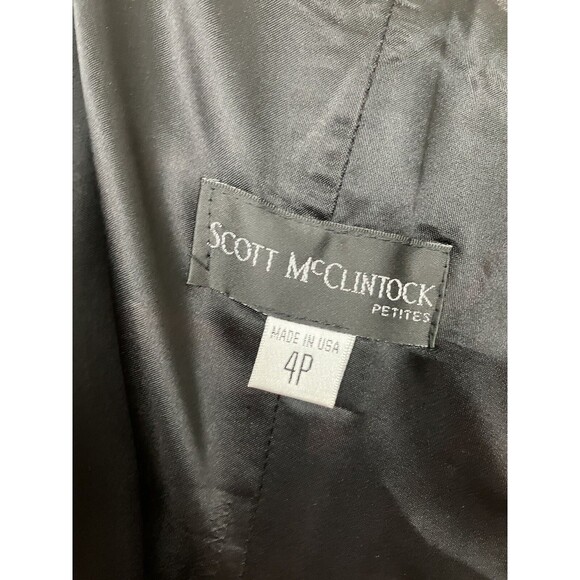 Vintage Scott McClintock Black Strapless Mermaid Gown Velvet Panel XXS/XS READ - Picture 6 of 16